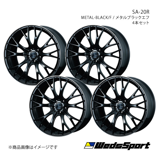 WedsSport/SA 20R ZR V RZ3/RZ4/RZ5/RZ6 アルミホイール4本セット【20×9.5J 5 114.3 INSET48 METAL BLACK/F】0072796×4 :ww qq e f2 h 283802s:車楽院