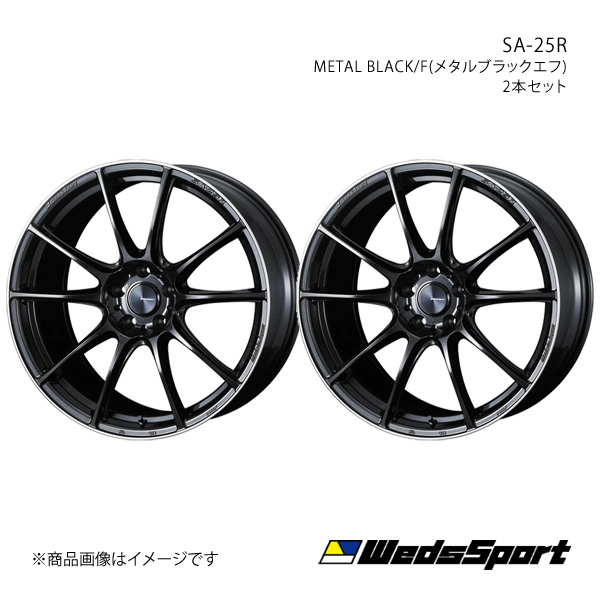 WedsSport/SA 25R ヴェルファイア 30系 2.5L車 純正タイヤ(235/45 19) ホイール2本【19×8.5J 5 114.3 INSET38 METAL BLACK/F】0073815×2 :ww qq e f2 h 186636s:車楽院