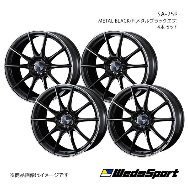 WedsSport/SA 25R ZR V RZ3/RZ4/RZ5/RZ6 アルミホイール4本セット【20×9.5J 5 114.3 INSET48 METAL BLACK/F】0073831×4 :ww qq e f2 h 289652s:車楽院