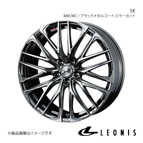 LEONIS/SK アルファード 10系 4WD アルミホイール1本【17×7.0J 5-114.3 INSET42 BMCMC(ブラックメタルコート ミラーカット)】0038315｜syarakuin-shop