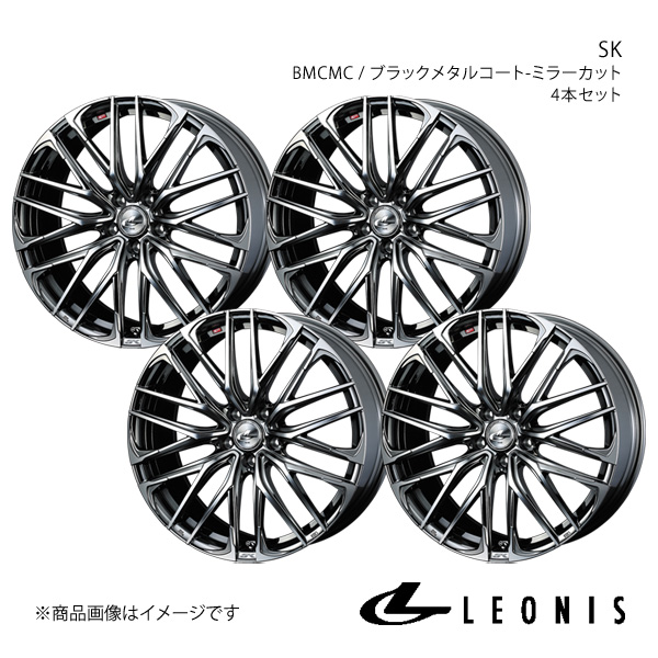 LEONIS/SK ステップワゴン RG1/RG3 アルミホイール4本セット【17×6.5J 5 114.3 INSET53 BMCMC】0038312×4 :ww qq e f2 h 221945s:車楽院