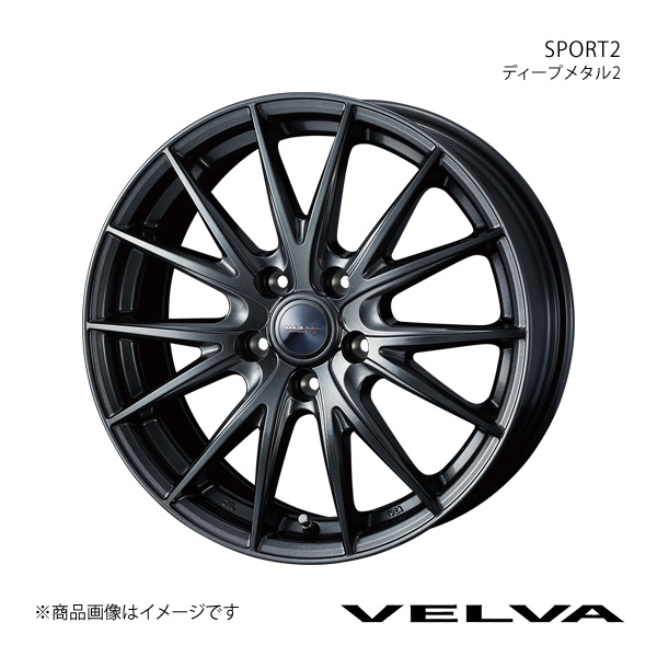 VELVA/SPORT2 ランサーエボリューション7/8/9 CT9A アルミホイール1本【18×8.0J 5-114.3 INSET35 ディープメタル2】0039171｜syarakuin-shop