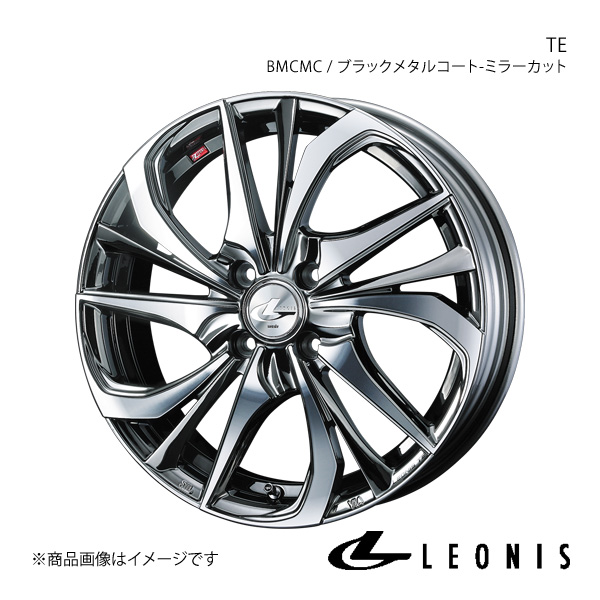 LEONIS/TE グレイス GM4/GM5/GM6/GM9 アルミホイール1本【17×6.5J 4-100 INSET50 BMCMC(ブラックメタルコート/ミラーカット)】0038757｜syarakuin-shop