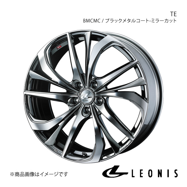 LEONIS/TE フーガ Y51 4WD アルミホイール1本【19×8.0J 5-114.3 INSET43 BMCMC(ブラックメタルコート/ミラーカット)】0038790｜syarakuin-shop