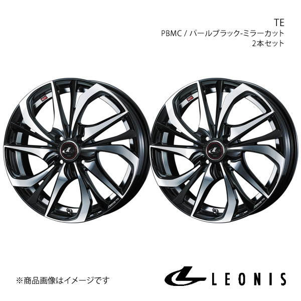 LEONIS/TE パッソ 30系 4WD +hana アルミホイール2本セット【15×5.5J 4-100 INSET43 PBMC】0038743×2