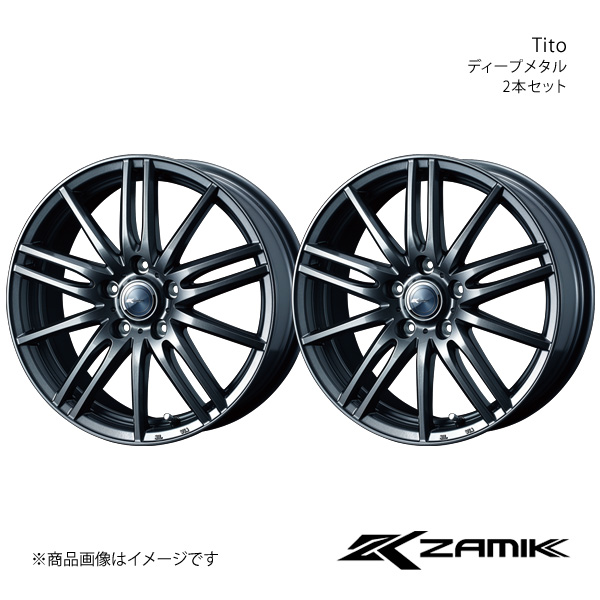 Zamik/Tito ヴェルファイア 30系 3.5L車 〜2018/1 アルミホイール2本セット【17×6.5J 5-114.3 INSET45 ディープメタル】0037595×2｜syarakuin-shop