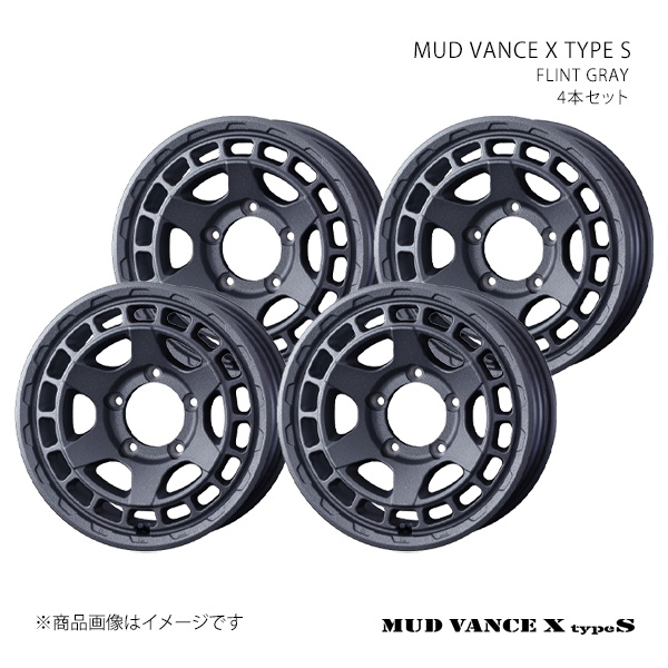 MUD VANCE X TYPE S マッドヴァンス エックス タイプエス ホイール 4本セット 0041609×4 【15×4.5J 4-100 INSET45 FLINT GRAY】