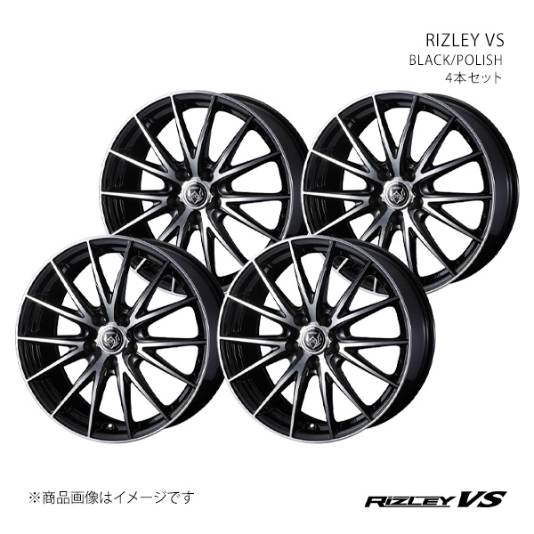 RIZLEY VS ライツレー ブイエス ホイール 4本セット 0042483×4 【17×6.5J 5-120 INSET39 BLACK/POLISH】