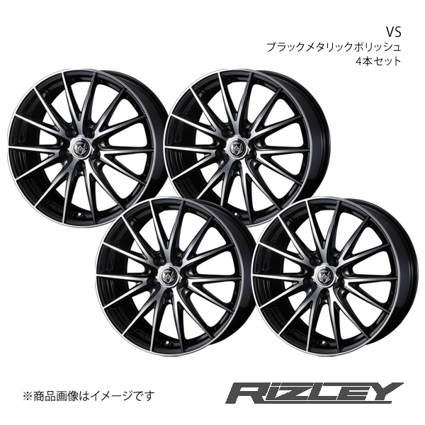 RiZLEY/VS ヴェルファイア 30系 2018/1〜 アルミホイール4本セット【18×7.5J5 114.3 INSET38 ブラックメタリックポリッシュ】0039430×4 :ww qq e h 238770s:車楽院