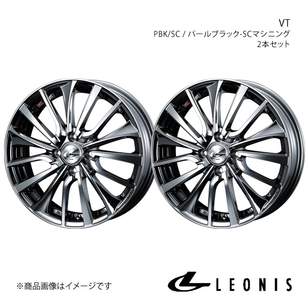 LEONIS/VT フィット GE6/7/8/9 アルミホイール2本セット【17×6.5J 4 100 INSET50 BMCMC】0036345×2 :ww qq e f2 h 111237s:車楽院