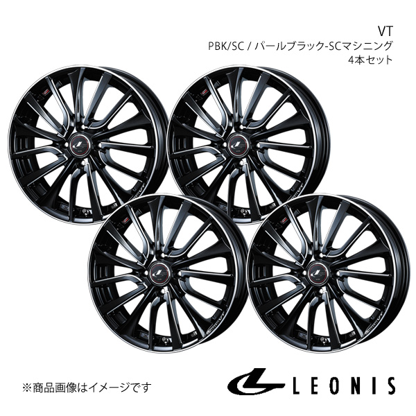 LEONIS/VT ウェイク LA700系 アルミホイール4本セット【16×5.0J 4-100 INSET45 PBK/SC】0036333 自動車