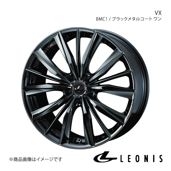 LEONIS/VX ヴェゼル RU1/RU2/RU3/RU4 18インチ車 アルミホイール1本【18×7.0J 5-114.3 INSET53 BMC1(ブラックメタルコート ワン)】0039257｜syarakuin-shop