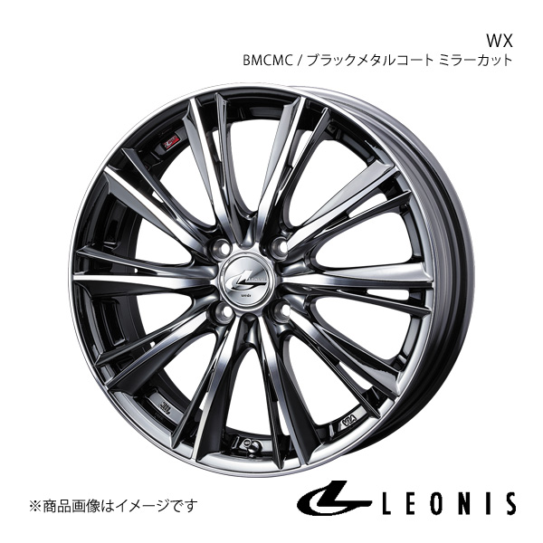 LEONIS/WX グレイス GM4/GM5/GM6/GM9 アルミホイール1本【17×7.0J 4-100 INSET45 BMCMC(ブラックメタルコート ミラーカット)】0033882｜syarakuin-shop