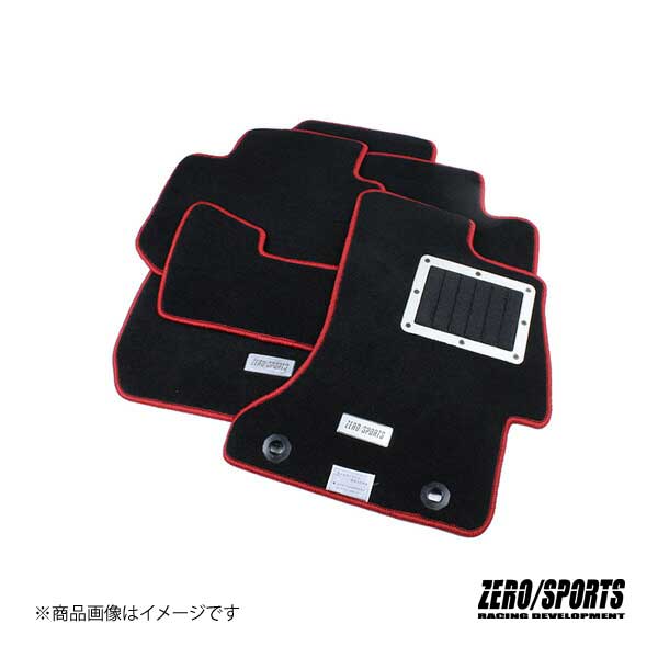 ZEROSPORTS/ゼロスポーツ ハイクオリティフロアマット カラー：レッド WRX STI GVF 純正ブラケット対応 0932118-