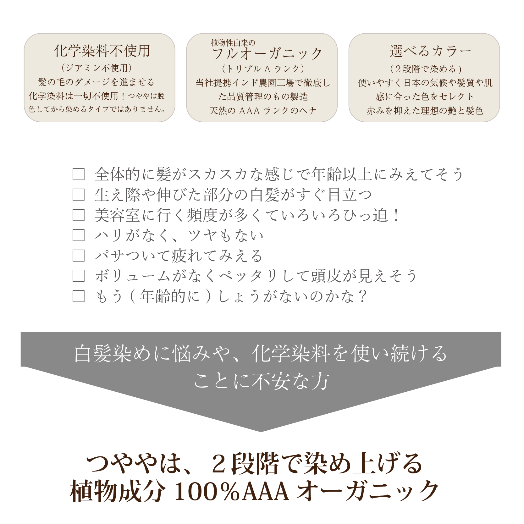 AAAランク天然100%ヘナ白髪染め ヘナフルオーガニック
