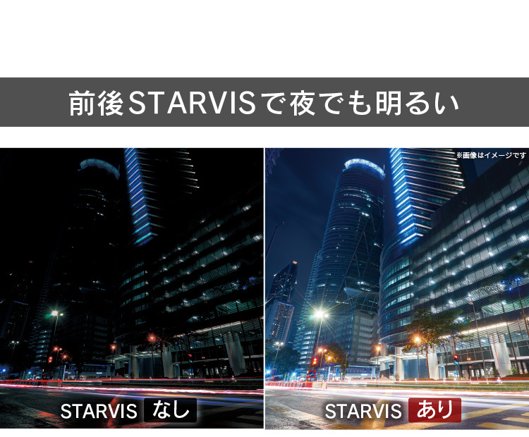 前後STARVISで夜でも明るい