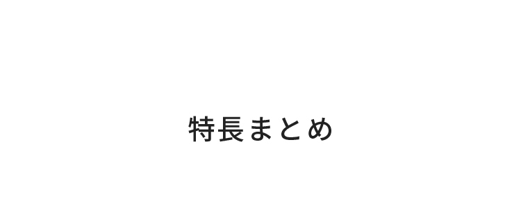 特長まとめ