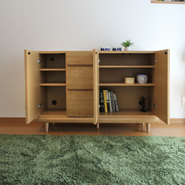 電話台 リビングボード 90cm 日本製 完成品 国産の画像