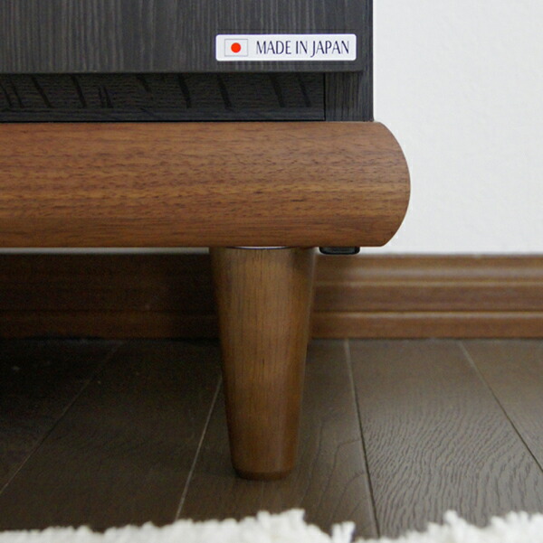 電話台 リビングボード 120cm ブラック 日本製 完成品 国産の画像