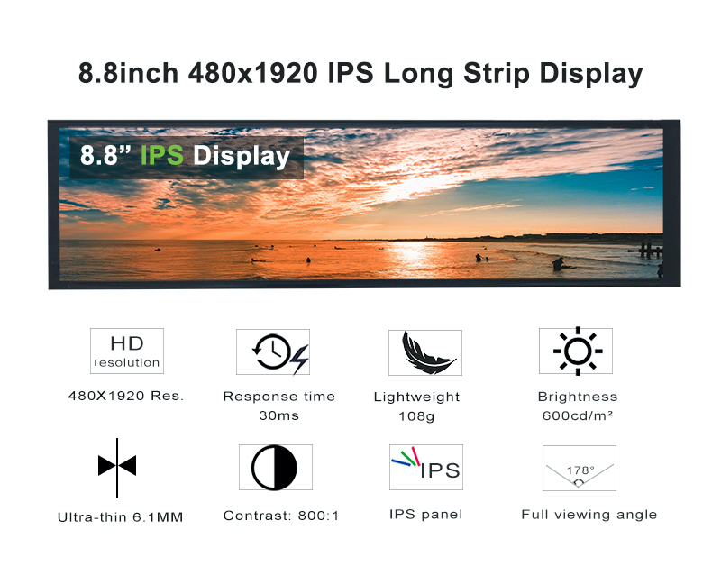 Amazon.co.jp: hokistudio 8.8インチ 1920x480 IPS LCD