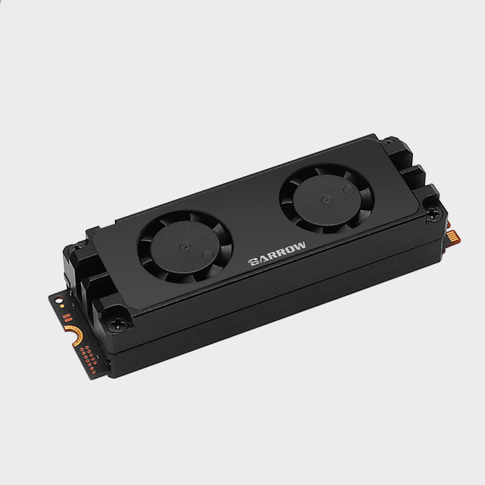 2280 22110 M.2 NVMe SATA SSD ヒートシンク デュアルファン