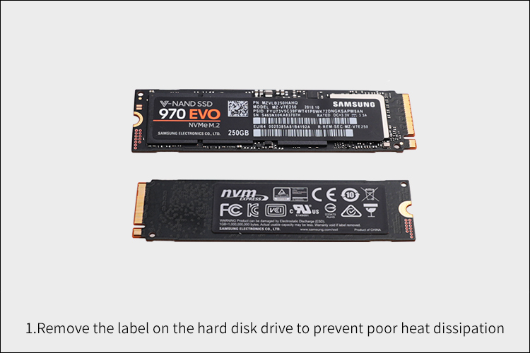 2280 22110 M.2 NVMe SATA SSD ヒートシンク デュアルファン