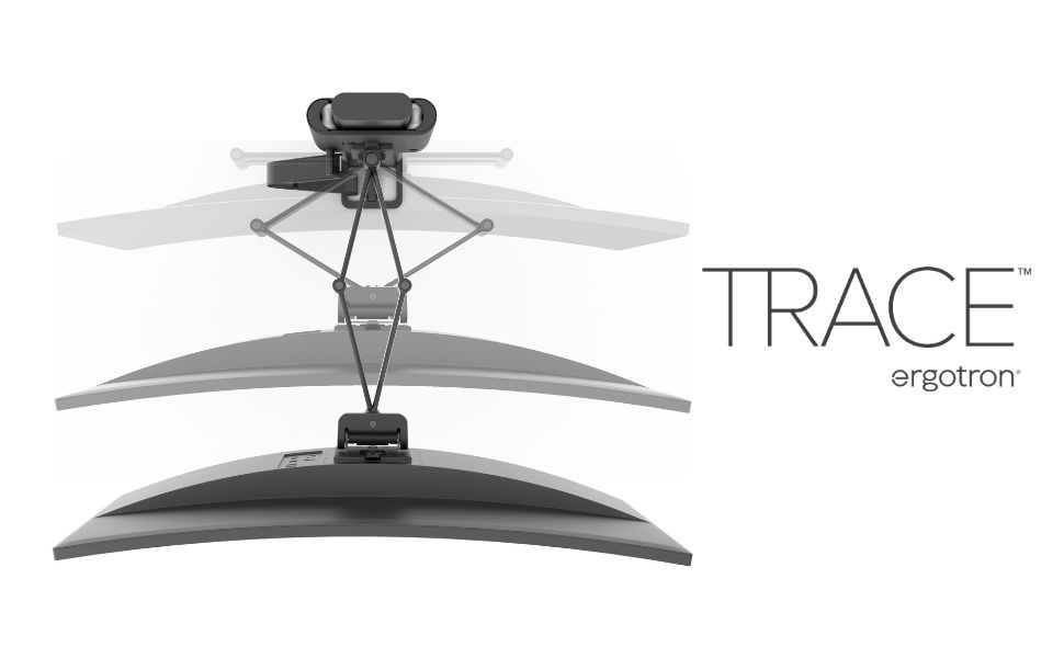 エルゴトロン TRACE モニターマウント マットブラック Ergotron TRACE Adjustable Monitor Mount