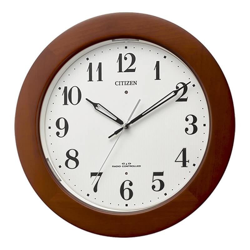CITIZEN シチズン 夜光 電波掛け時計4MYA35-006/ プレート文字