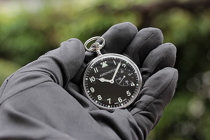 アエロ（AERO） ミリタリーデザイン 手巻き式 50827PD02 懐中時計 正規 