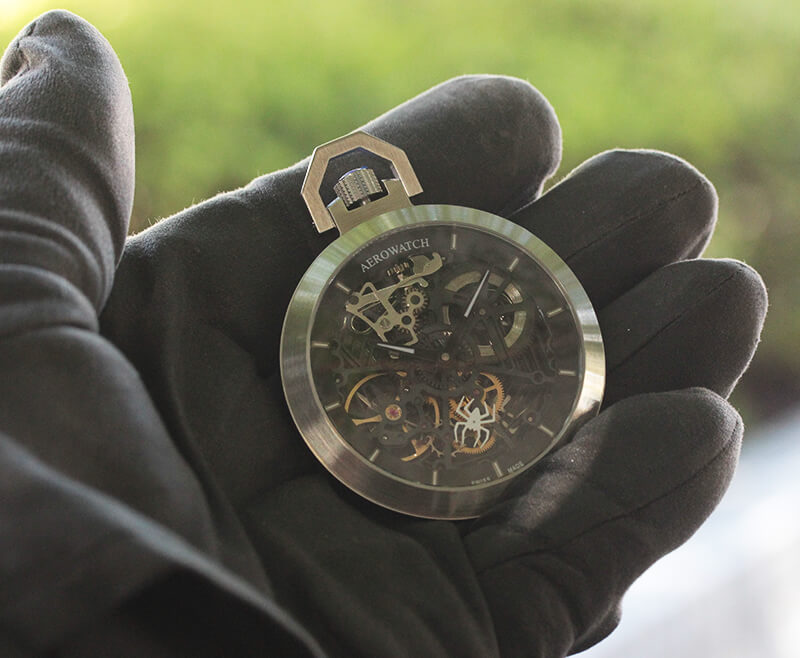 AEROWATCH（アエロウォッチ）スケルトン懐中時計