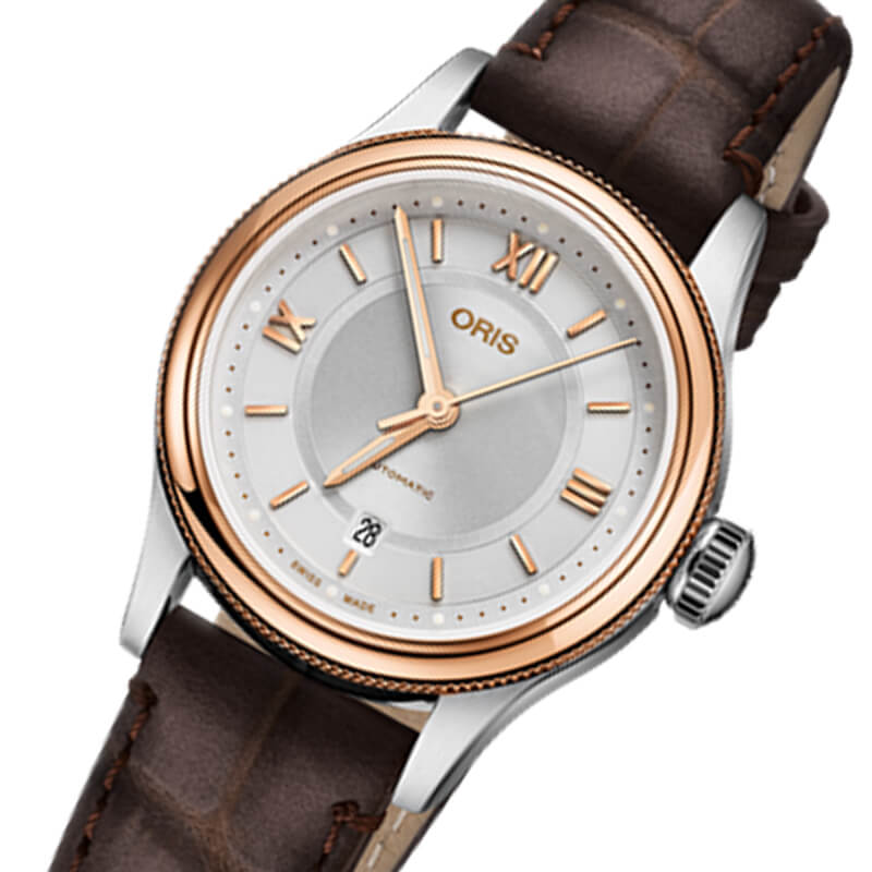 ORIS ゴールド アナログ時計 ORIS オリス(ORIS)クラシック デイト/28.5mm/レディース/レザー