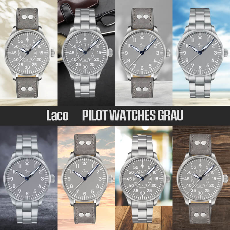 Laco（ラコ） パイロット アウクスブルク39 グラウ 自動巻き グレー