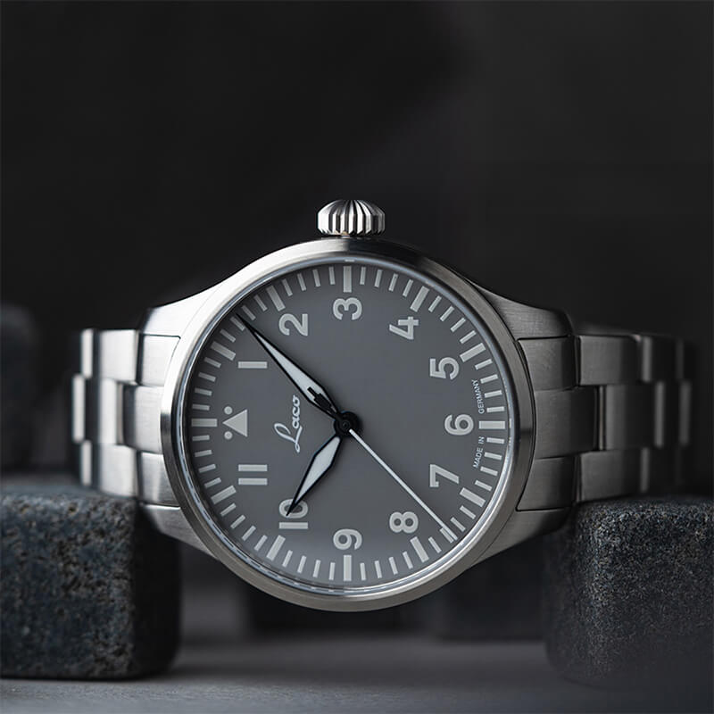 ラグズ Laco（ラコ） パイロット アウクスブルク39 グラウ 自動巻き グレー