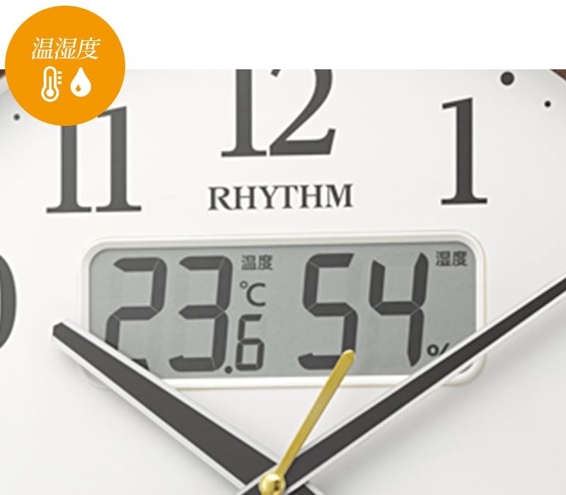 RHYTHM リズム 電波掛け時計 ピュアカレンダーM617SR4FY617SR23 