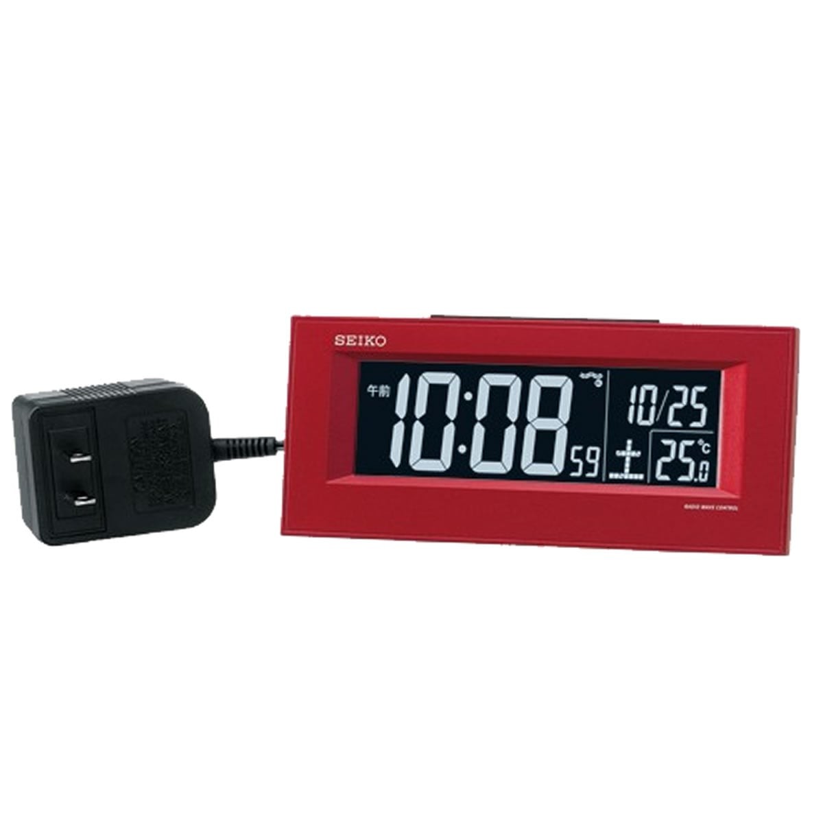 SEIKO セイコー 夜でも見える アラーム付 デジタル電波置き時計 DL209R