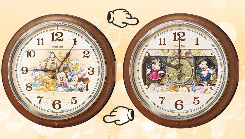 SEIKO（セイコ）キャラクタークロック　ミッキーマウス　Disney Time　電波振り子時計　FW583A プレート文字刻印可能