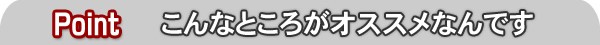 こんなところがオススメなんです