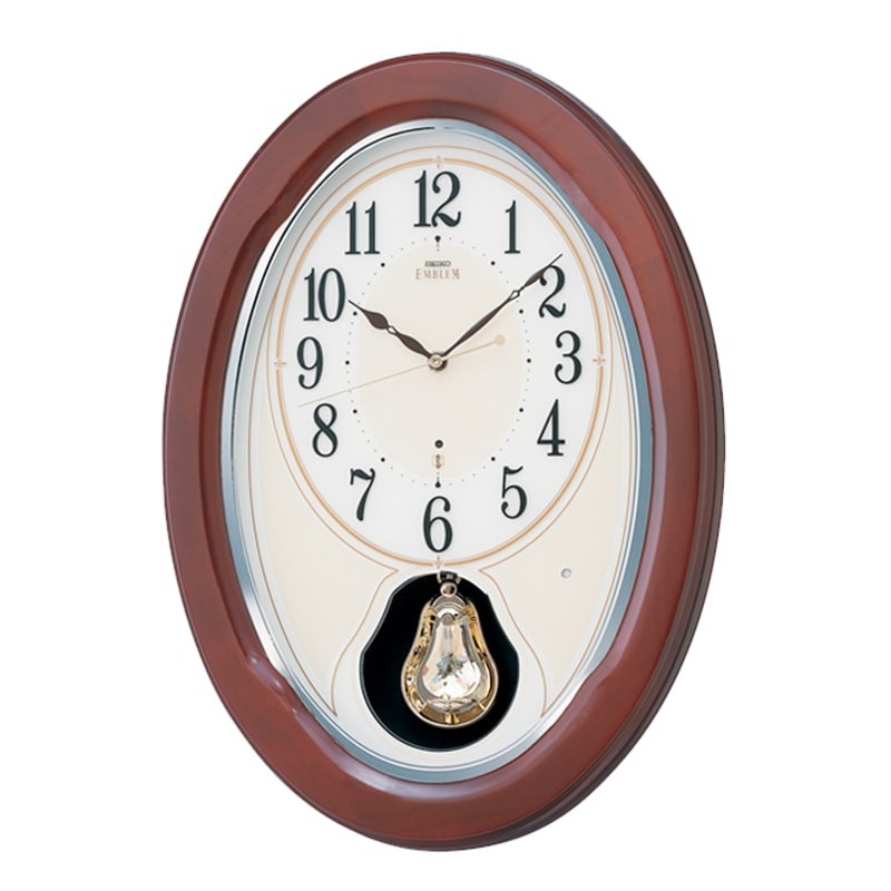 SEIKO EMBLEM(セイコー エムブレム) 木枠 電波アミューズ掛け時計
