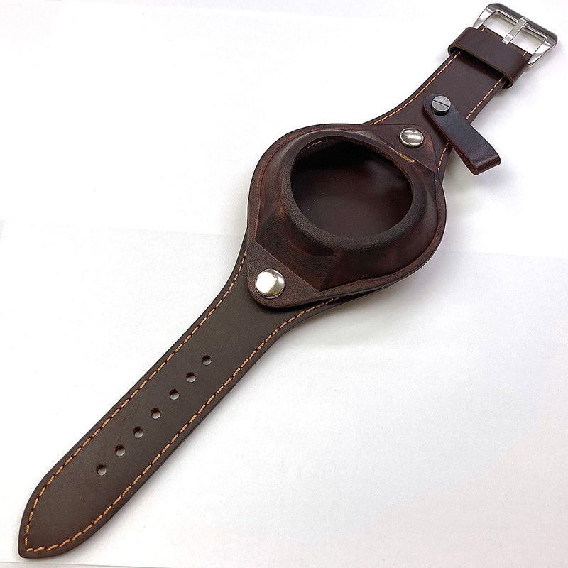 セイコー(SEIKO)鉄道時計と懐中時計用 腕時計レザーベルト ブラウン 