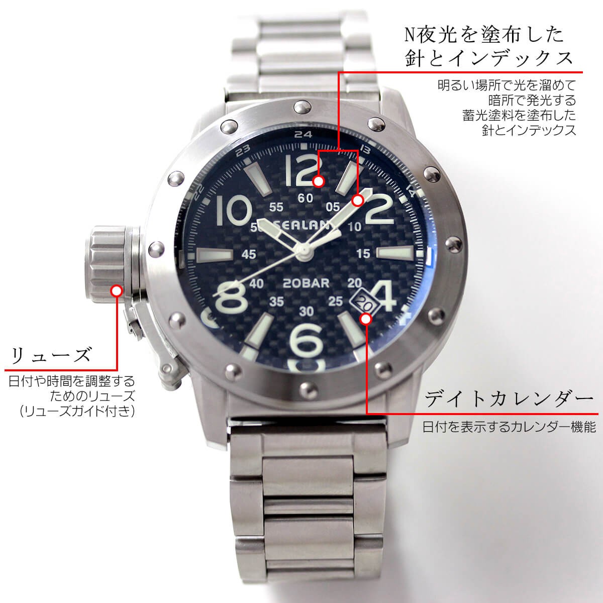 SEALANE SEALANE(シーレーン) 自動巻き SE54-MBK/腕時計 正規