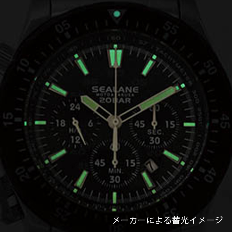 SEALANE（シーレーン） クォーツ 1/5秒クロノグラフ 腕時計 SE55-MBO