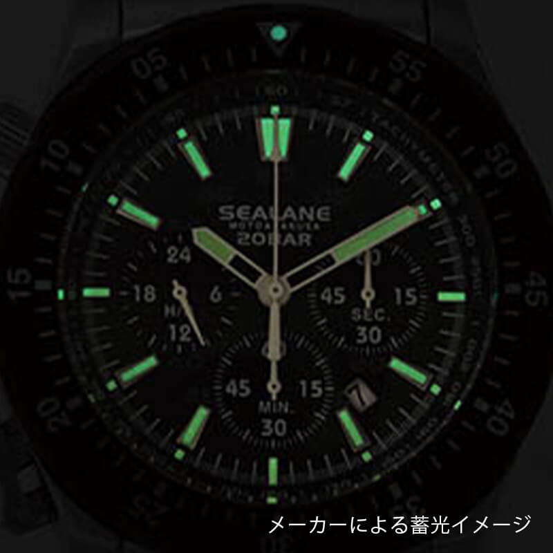 SEALANE（シーレーン） クォーツ 1/5秒クロノグラフ 腕時計 SE55-PBO