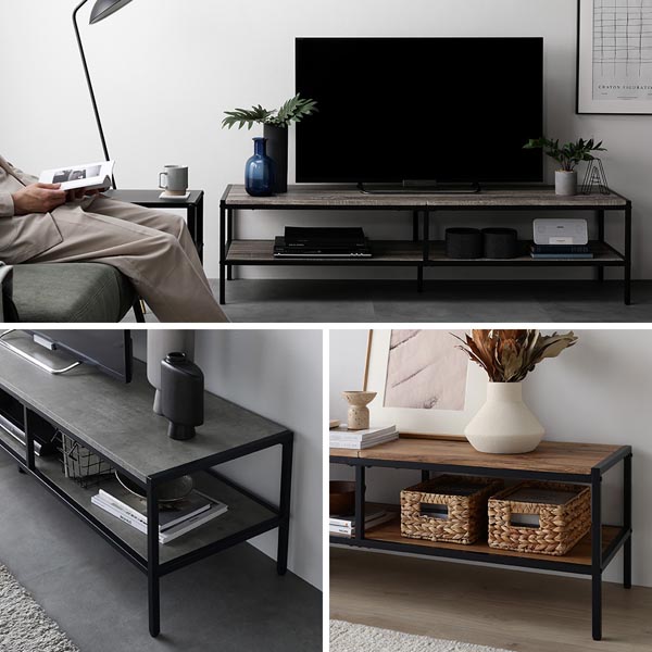 ds-テレビボード テレビ台 単品 幅150cm ストーングレー スチール