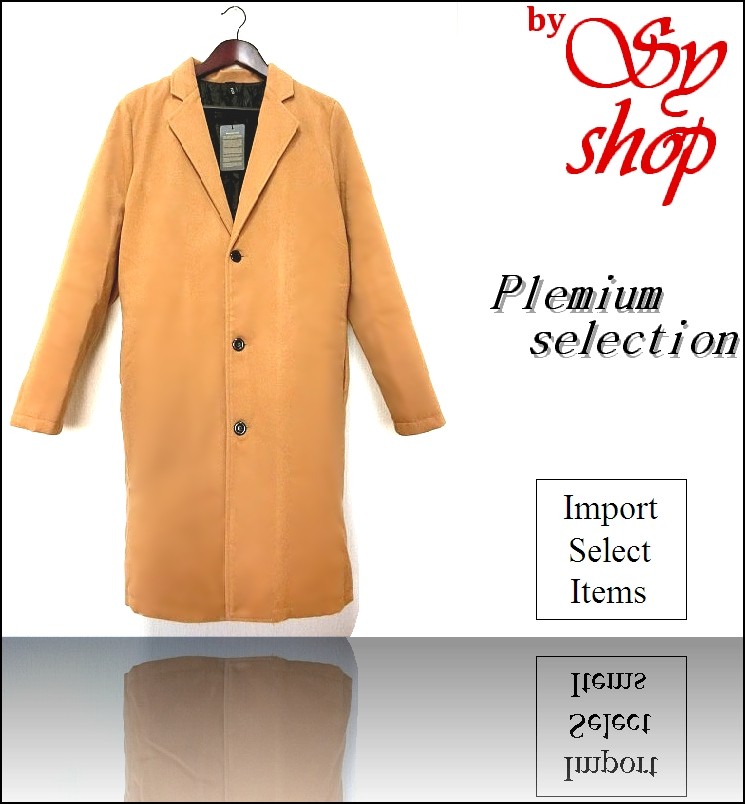 コート メンズ チェスターコート 高級感 メルトン キャメル ブラック 2