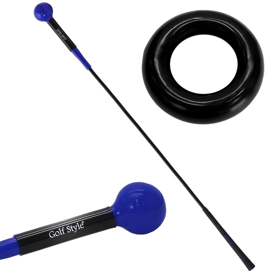 ゴルフ練習器具 スイングトレーナー ウエイトアップ セット 重り 140g ウエイトリング ゴルフ スイング練習 室内 屋外 素振り 矯正 飛距離 グリップ 120cmサイズ | Golf Style | 02