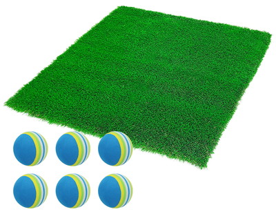 ゴルフマット 45mm ラフ芝 ゴルフ 練習 マット 100×100cm アイアン ショット アプローチ 練習用 Rough 人工芝 室内 屋外 ラフ 芝生 ゴルフボール Eボールセット | Golf Style | 01