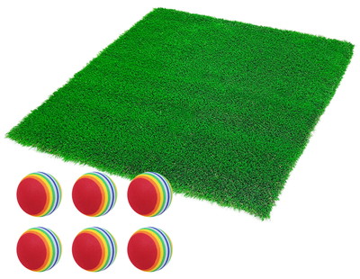 ゴルフマット 45mm ラフ芝 ゴルフ 練習 マット 100×100cm アイアン ショット アプローチ 練習用 Rough 人工芝 室内 屋外 ラフ 芝生 ゴルフボール Eボールセット | Golf Style | 02