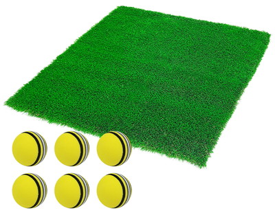 ゴルフマット 45mm ラフ芝 ゴルフ 練習 マット 100×100cm アイアン ショット アプローチ 練習用 Rough 人工芝 室内 屋外 ラフ 芝生 ゴルフボール Eボールセット | Golf Style | 03