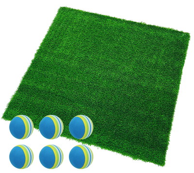ゴルフマット 45mm ラフ芝 ゴルフ 練習 マット 120×120cm アイアン ショット アプローチ 練習用 Rough Turf 人工芝 室内 屋外 ラフ 芝生 ゴルフボール Eセット | Golf Style | 01