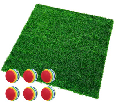 ゴルフマット 45mm ラフ芝 ゴルフ 練習 マット 120×120cm アイアン ショット アプローチ 練習用 Rough Turf 人工芝 室内 屋外 ラフ 芝生 ゴルフボール Eセット | Golf Style | 02
